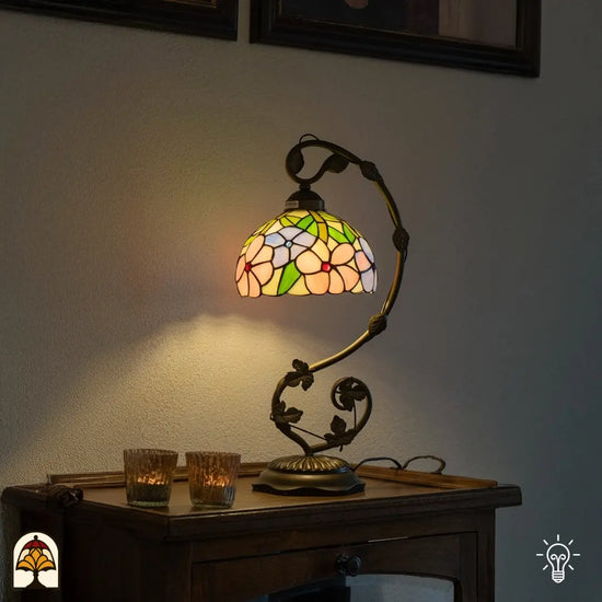 Tiffany lamp - Tafellamp Fiora - ⌀20 cm