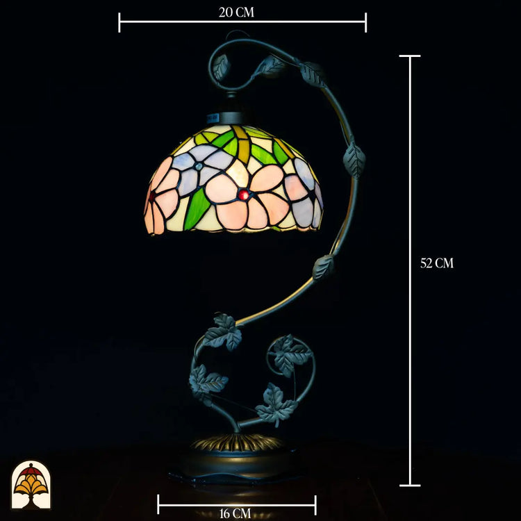 Tiffany lamp - Tafellamp Fiora - ⌀20 cm