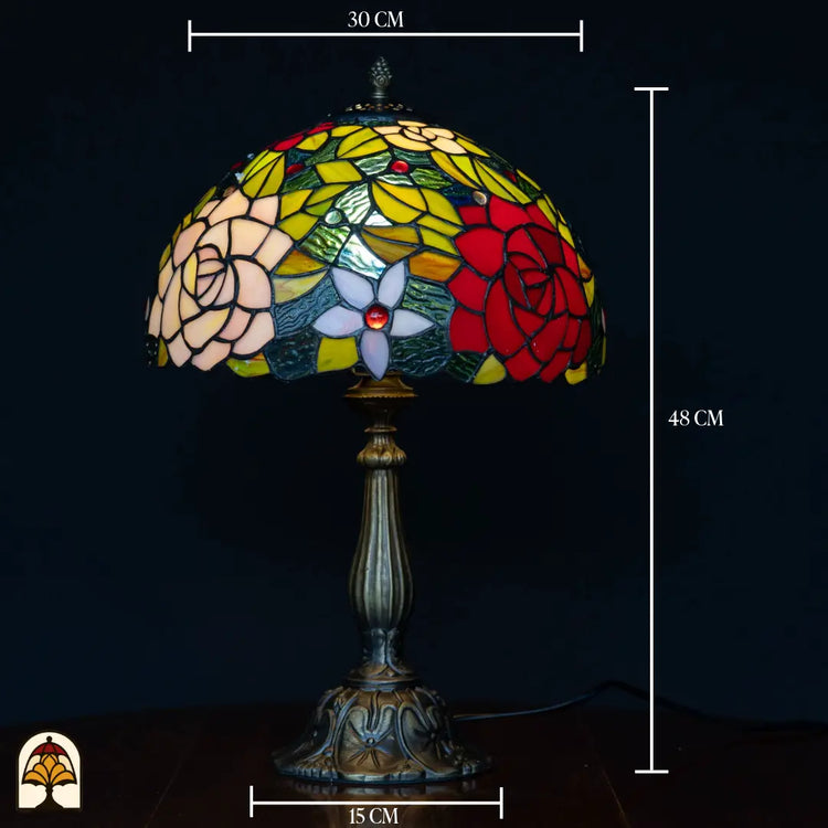 Tiffany lamp - Tafellamp Rosetta - ⌀30 cm