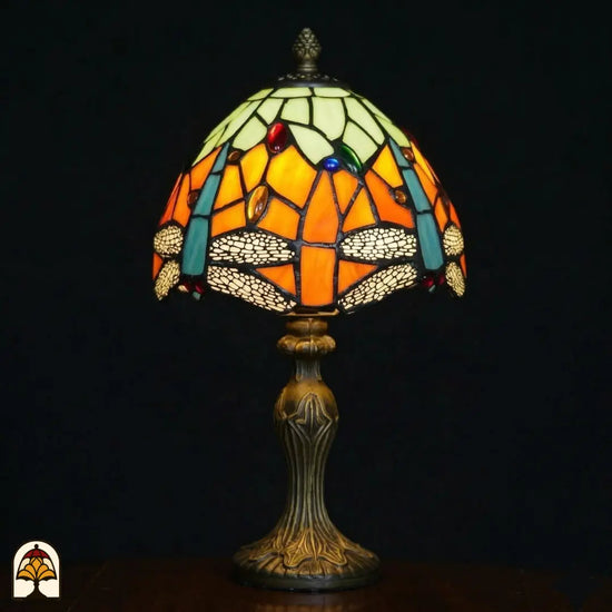 Tiffany lamp - tafellamp - Libellula Azul ⌀20 cm De Sierkamer