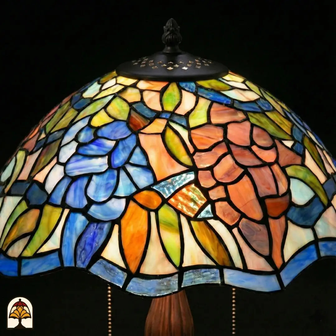 Tiffany Tafellamp Florentia Blu – ⌀41 cm De Sierkamer