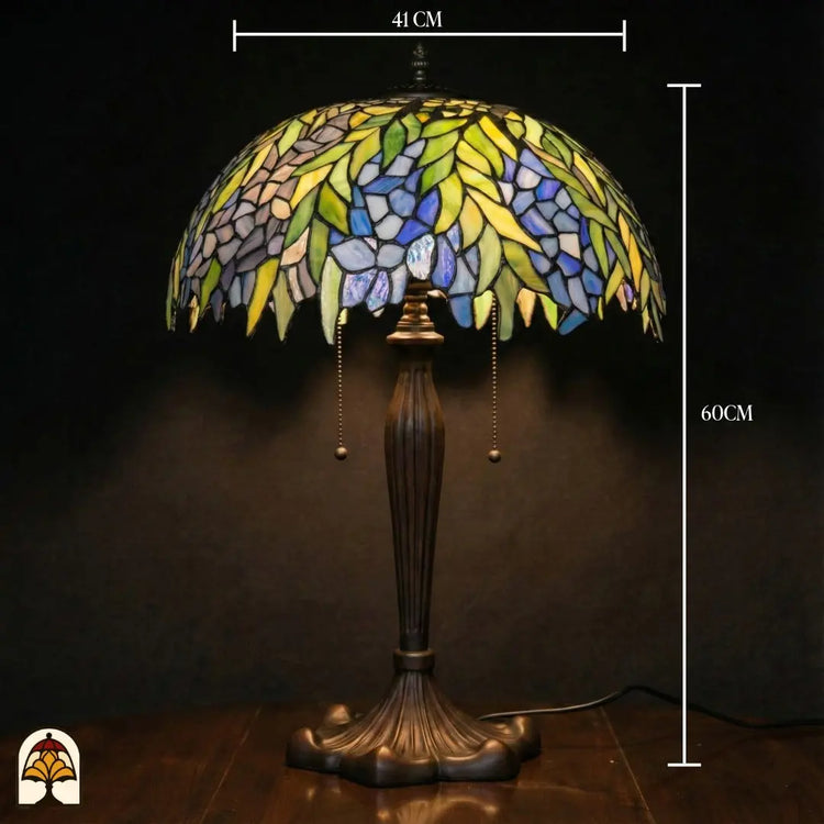 Tiffany lamp  Foglia Azzurra – ⌀41 cm De Sierkamer