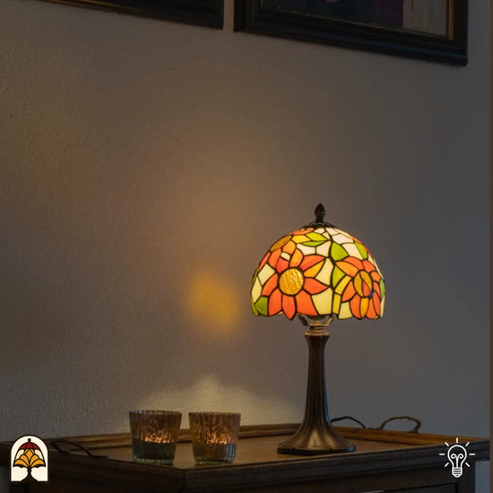Tiffany lamp - Tafellamp Solea - ⌀20 cm