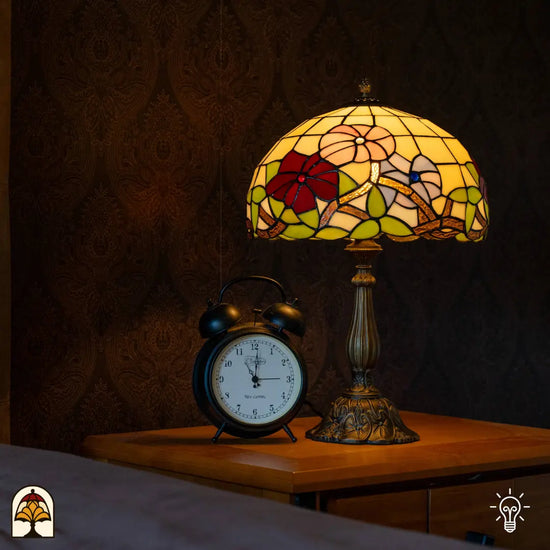 Tiffany lamp - Tafellamp Aurora Bloom - ⌀30 cm