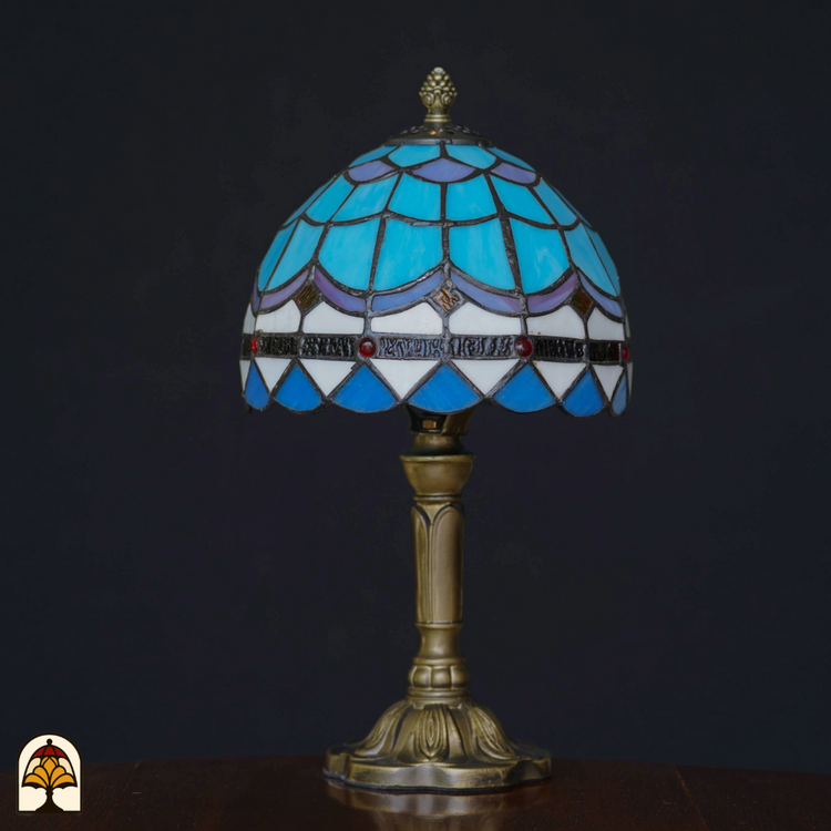 Tiffany lamp - Tafellamp Sapphire - ⌀20 cm-