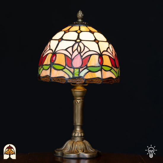 Tiffany lamp - Tafellamp Tulipa - ⌀20 cm-
