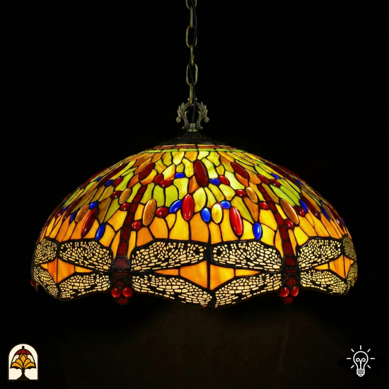 Tiffany lamp - hanglamp - Libellula Aurelia ⌀50 cm De Sierkamer