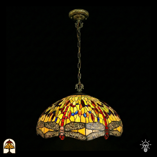 Tiffany lamp - hanglamp - Libellula Aurelia ⌀50 cm De Sierkamer