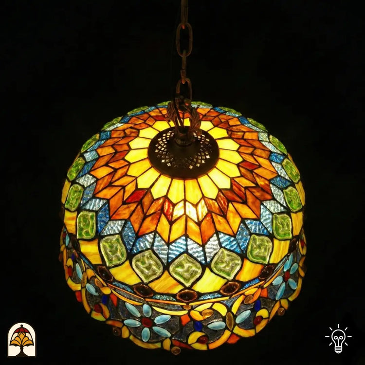 Tiffany lamp - Hanglamp - Solara Mosaïque - ⌀45 cm De Sierkamer