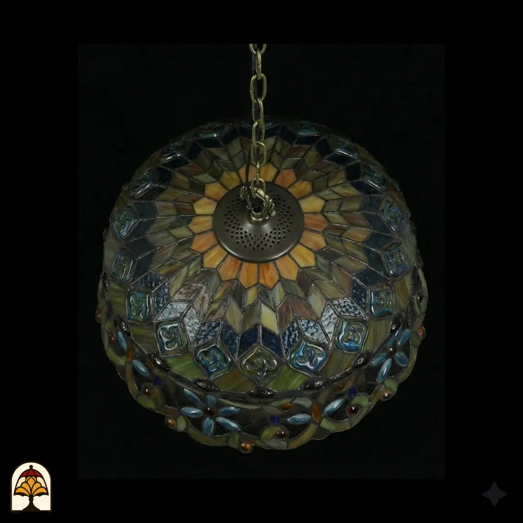 Tiffany lamp - Hanglamp - Solara Mosaïque - ⌀45 cm De Sierkamer