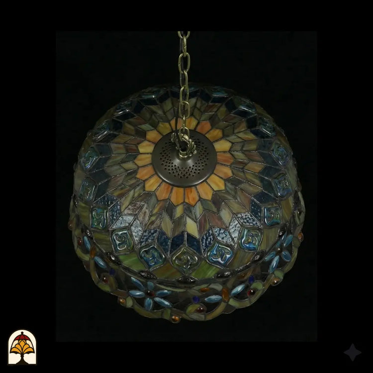 Tiffany lamp - Hanglamp - Solara Mosaïque - ⌀45 cm De Sierkamer