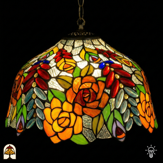 Tiffany lamp - hanglamp - Rosalia Aurea - ⌀40 cm De Sierkamer