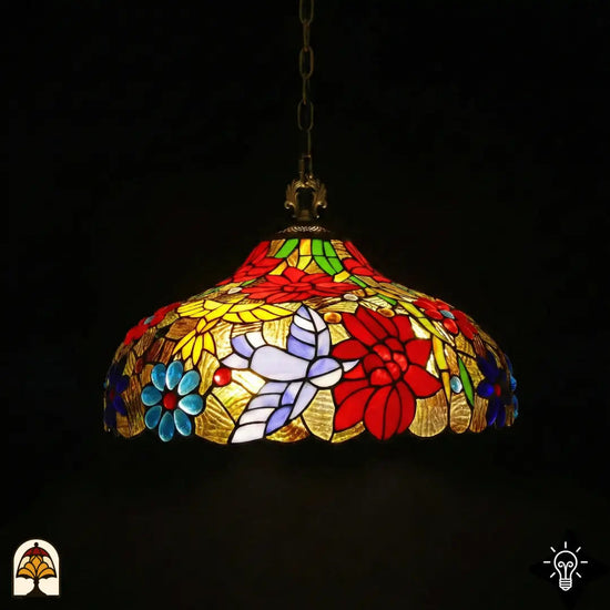 Tiffany lamp - Hanglamp - Volare Rosso - ⌀45 cm De Sierkamer
