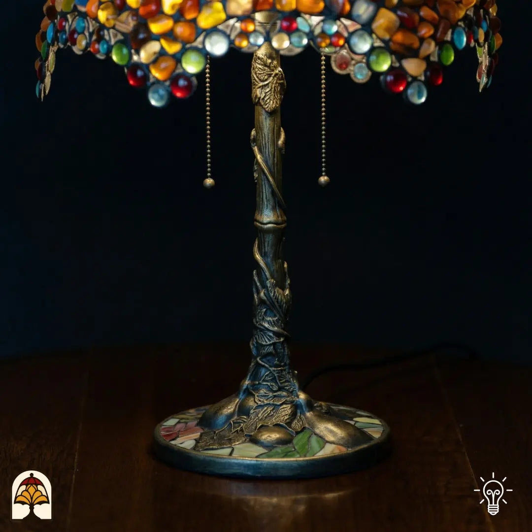 Tiffany lamp - tafellamp - Mosaic Garden Amber De Sierkamer