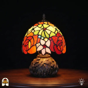 Tiffany lamp | Tiffany tafellamp Viola Ember ⌀20 cm