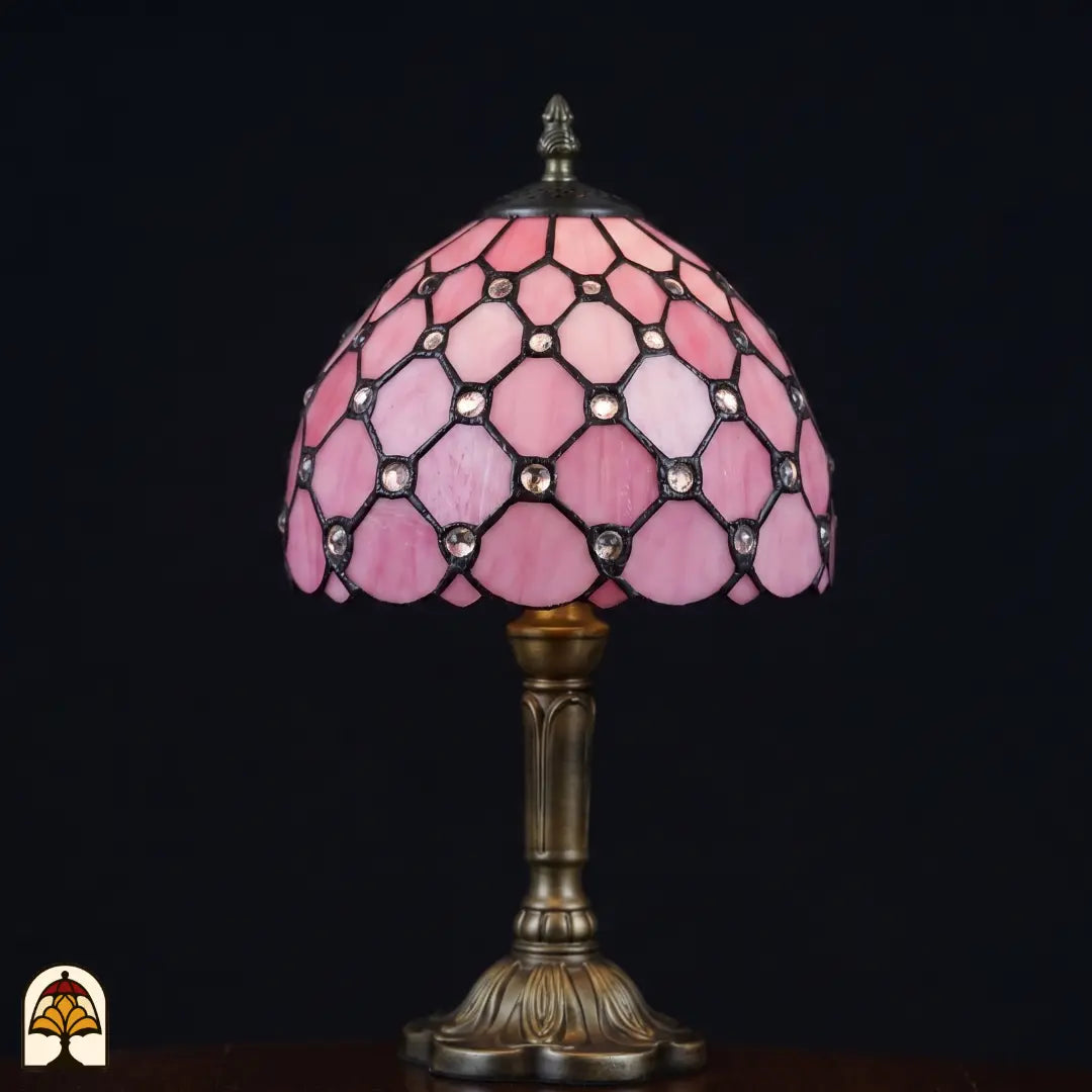 Tiffany tafellamp Nuvola Rosa ⌀20 cm onverlicht – zachte roze daglichtkleuren