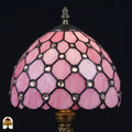 Close-up lampenkap Nuvola Rosa onverlicht – roze glasdetails en juwelen