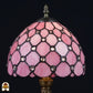 Close-up lampenkap Nuvola Rosa onverlicht – roze glasdetails en juwelen