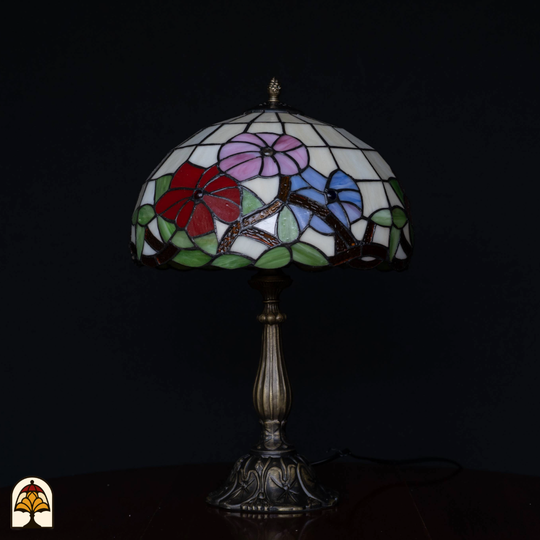 Tiffany lamp - Tafellamp Aurora Bloom - ⌀30 cm-