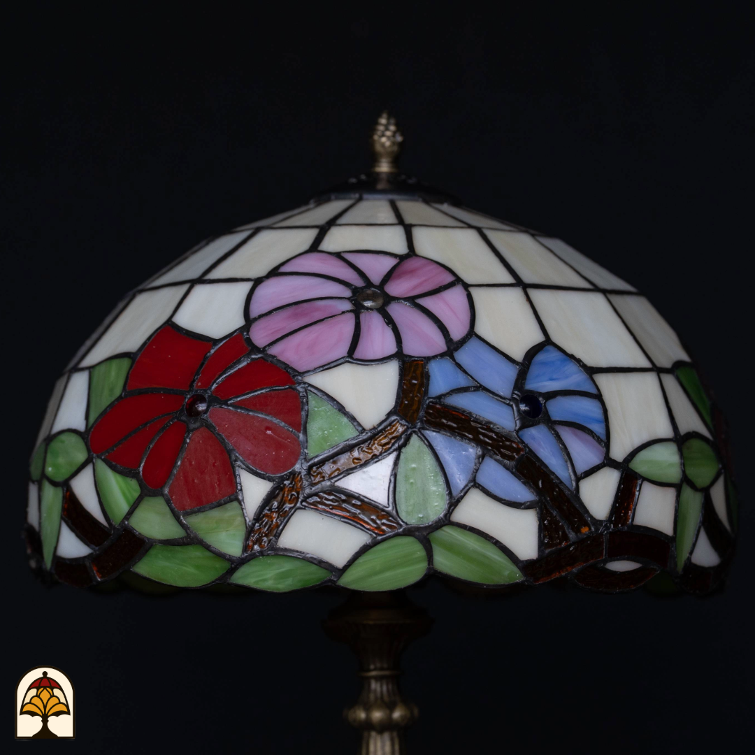 Tiffany lamp - Tafellamp Aurora Bloom - ⌀30 cm-