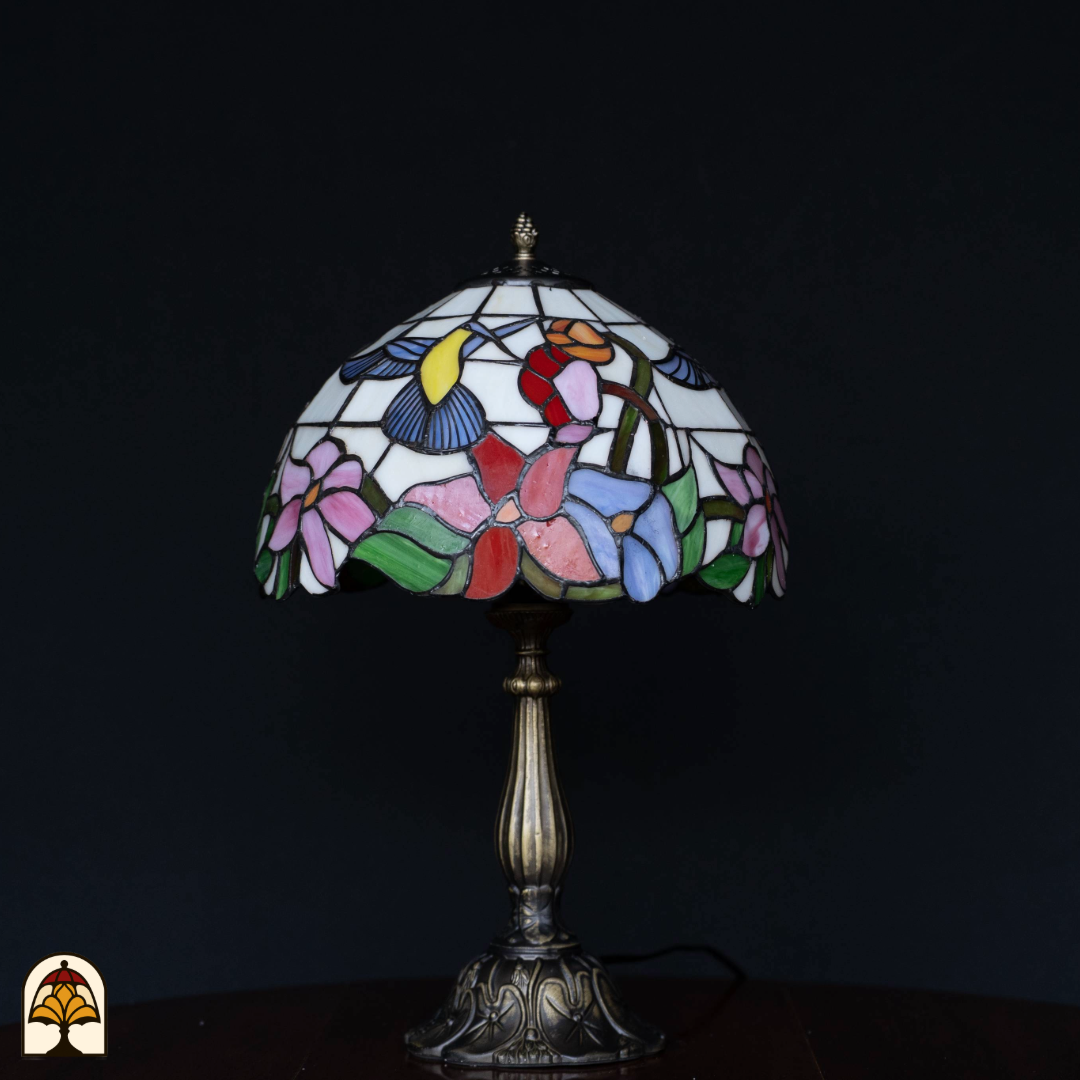 Tiffany lamp - Tafellamp Colibrì - ⌀30 cm-
