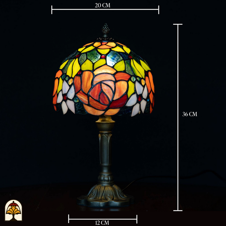Tiffany lamp - Tafellamp Fiore - ⌀20 cm-