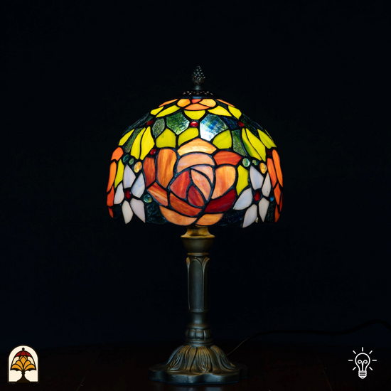 Tiffany lamp - Tafellamp Fiore - ⌀20 cm-