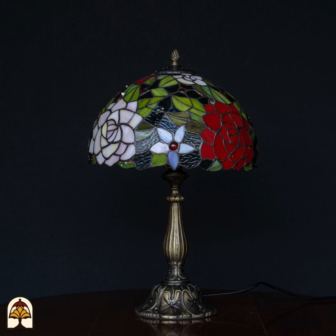 Tiffany lamp - Tafellamp Rosetta - ⌀30 cm-