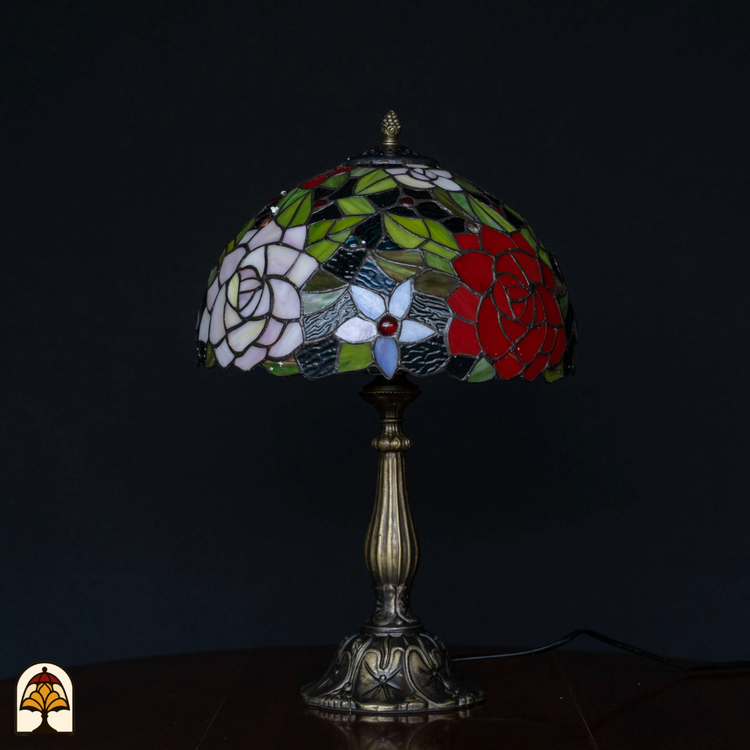 Tiffany lamp - Tafellamp Rosetta - ⌀30 cm-