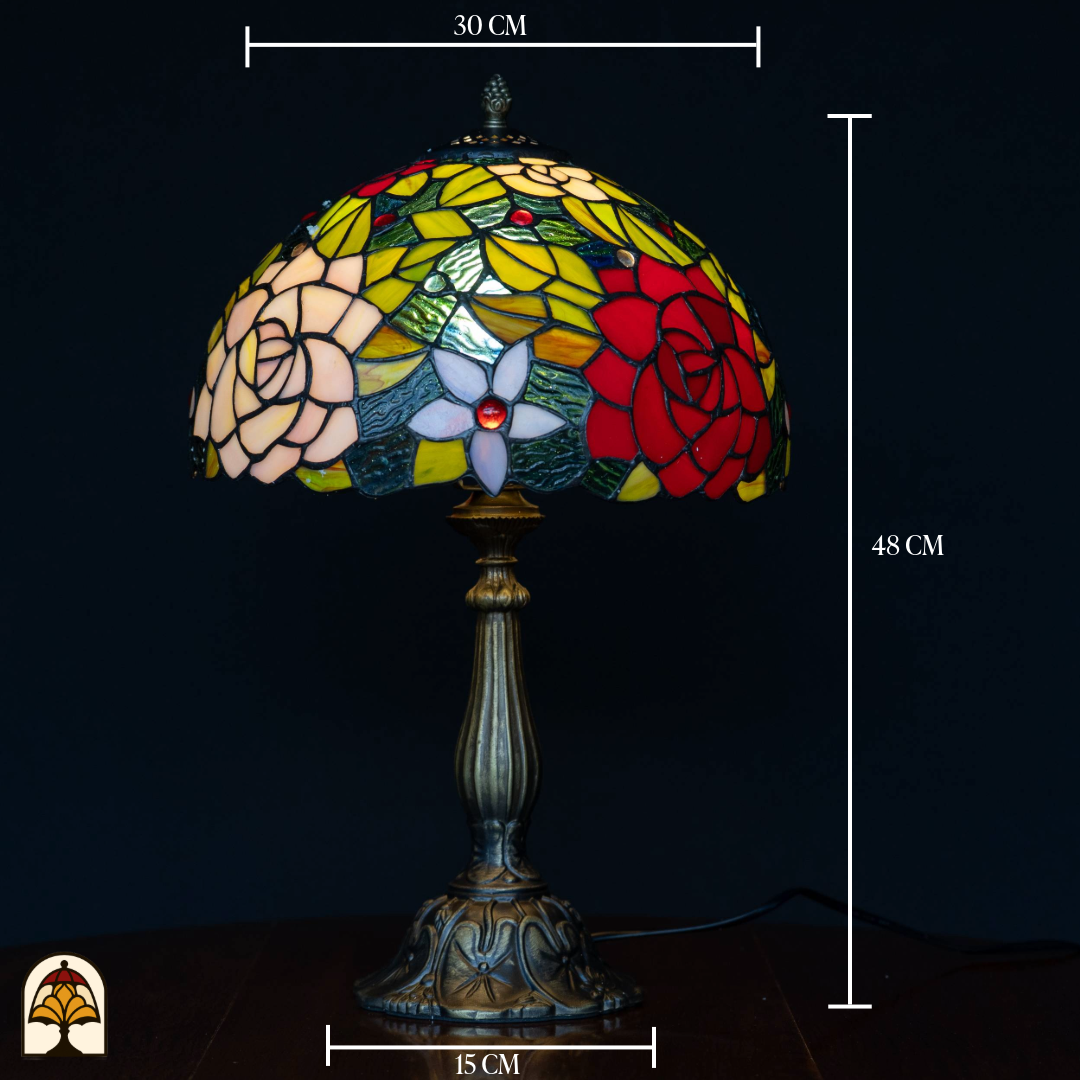 Tiffany lamp - Tafellamp Rosetta - ⌀30 cm-