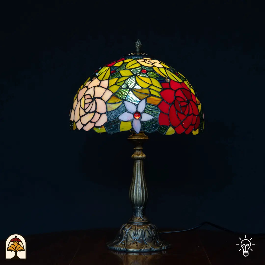 Tiffany lamp - Tafellamp  Rosetta - ⌀30 cm