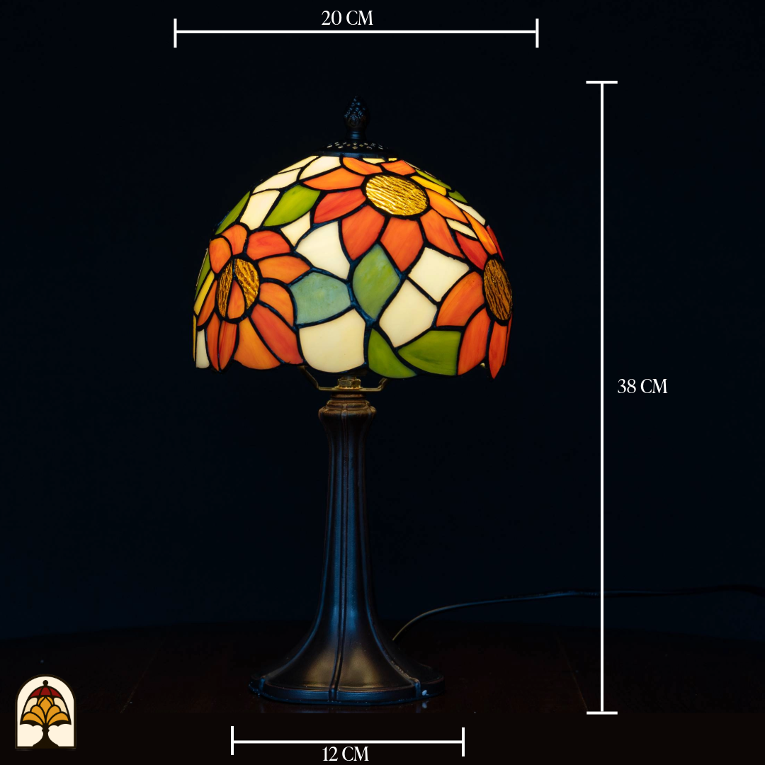 Tiffany lamp - Tafellamp Solea - ⌀20 cm-