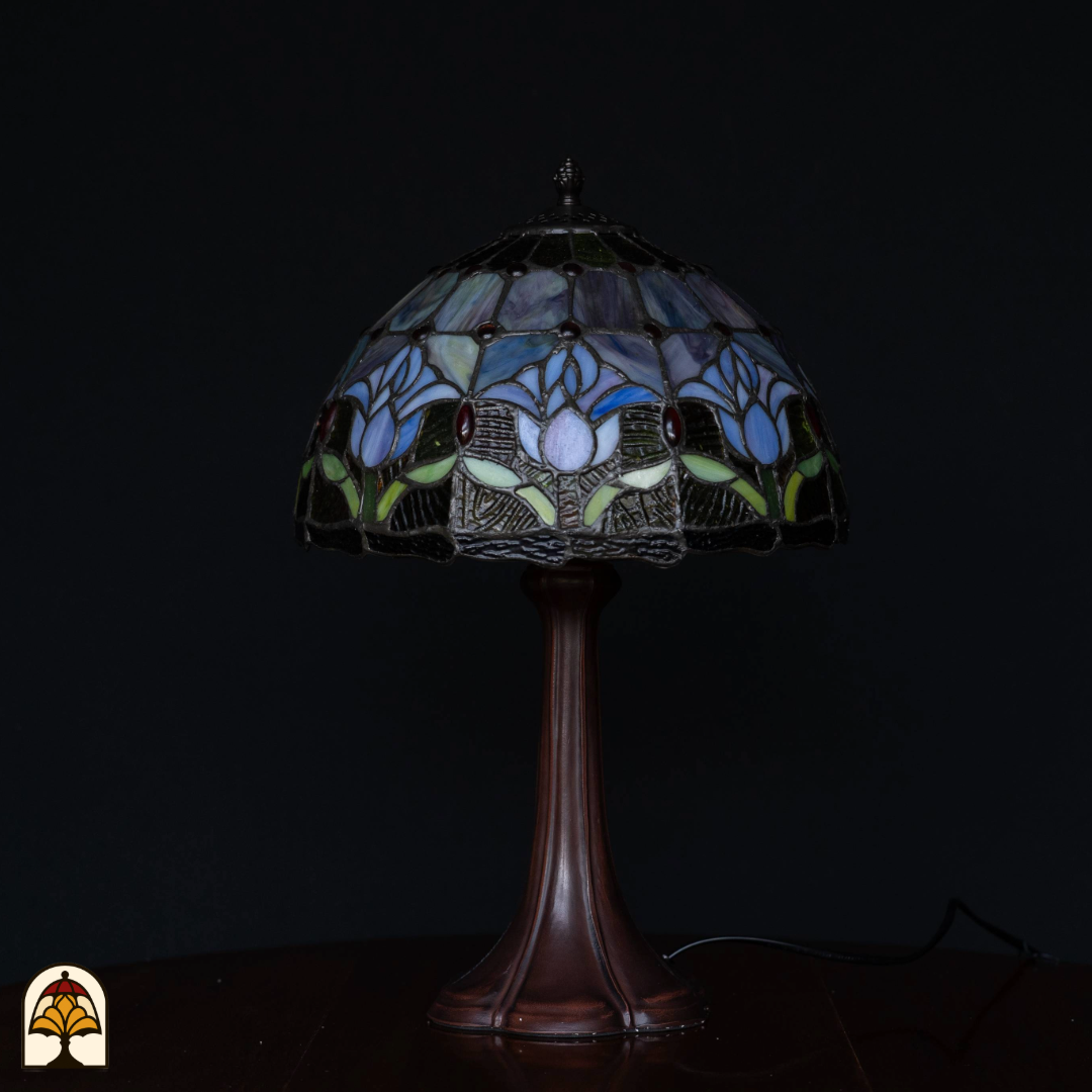Tiffany lamp - Tafellamp Tulipa Lilac Sereno - ⌀30 cm-