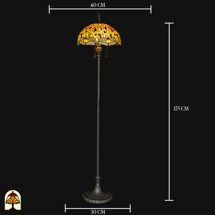Tiffany lamp - Vloerlamp Libellula Aurea-