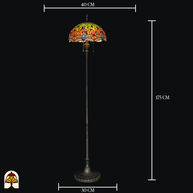 Tiffany lamp - Vloerlamp Libellula Azul-