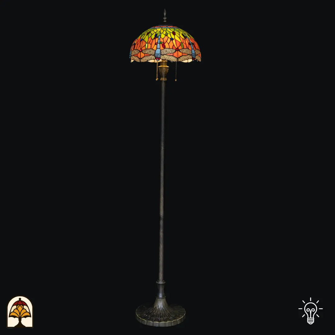 Tiffany lamp - Vloerlamp  Libellula Azul