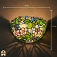 Tiffany wandlamp Rosa di Primavera met muurbevestiging