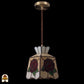 Close-up lampenkap Rosa Romantica – details rode roos in glas-in-lood techniek